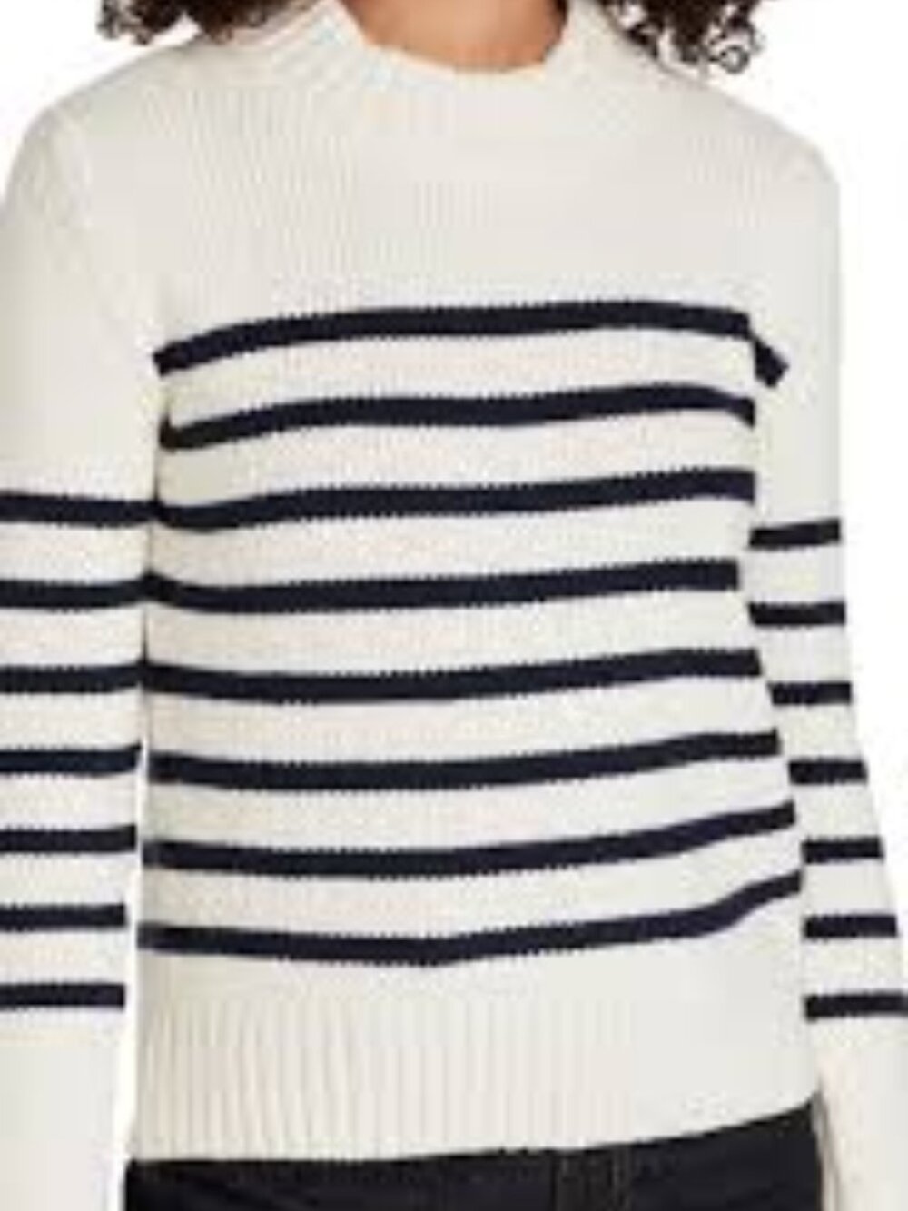 Faherty Cuddle Striped Crew Sweater \ Size Large